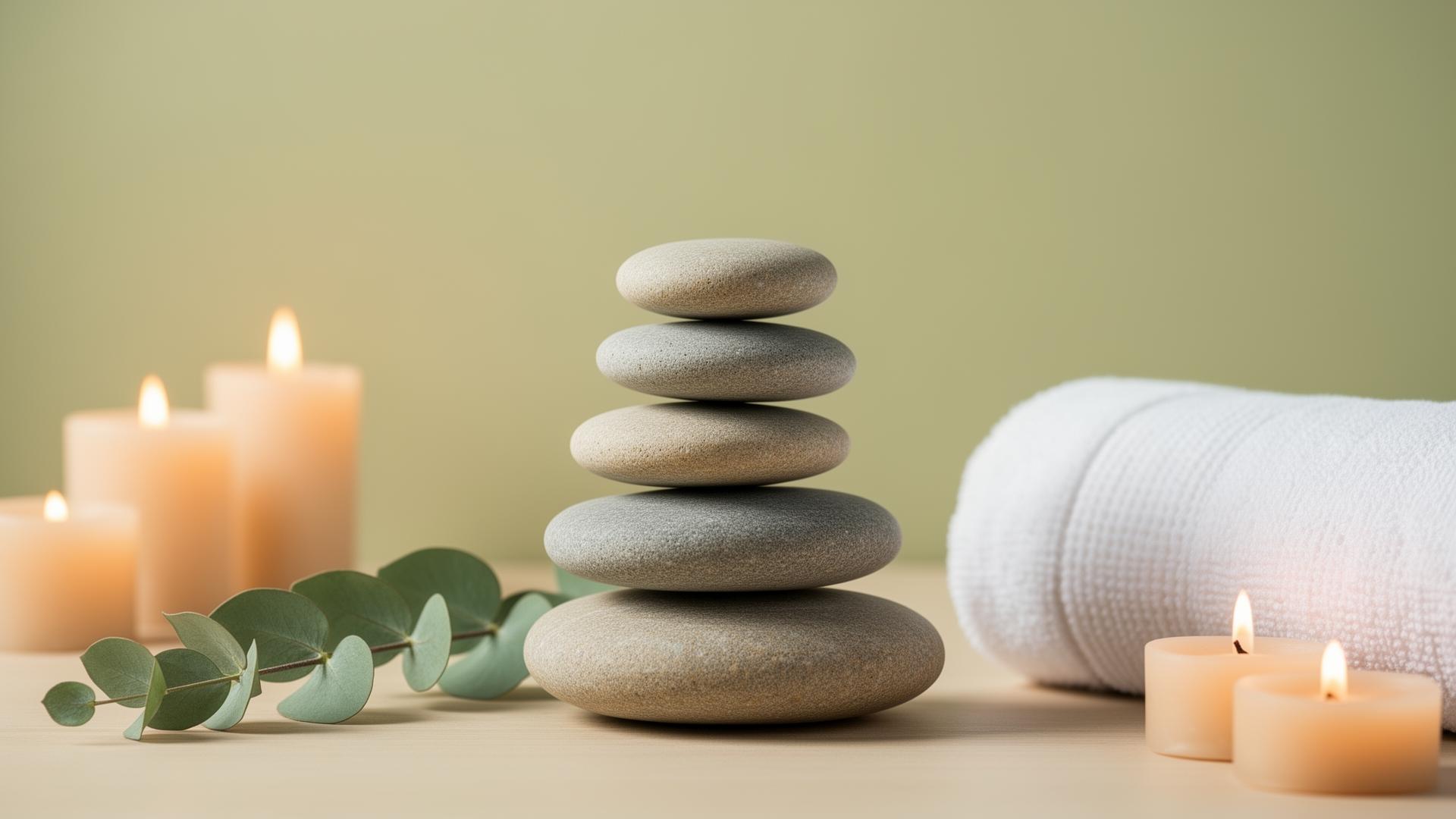 Relaxing spa environment